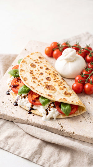 Caprese Piadina with Burrata, Tomato & Basil