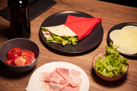 Piadina with Ham, Cheese, Tomatoes & Lettuce