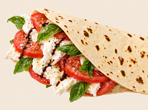 Caprese Piadina with Burrata, Tomato & Basil