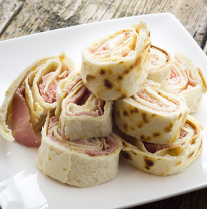 Piadina Pinwheels with Ham&Cheese