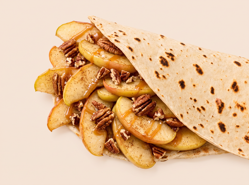 Salted Caramel Apple Piadina