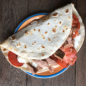 Tuna, tomatoes and a creamy cheese