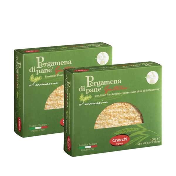 Pergamena di Pane Guttiau: Sardinian Parchment Crackers with Olive Oil 2 Packs - 4 Flavors
