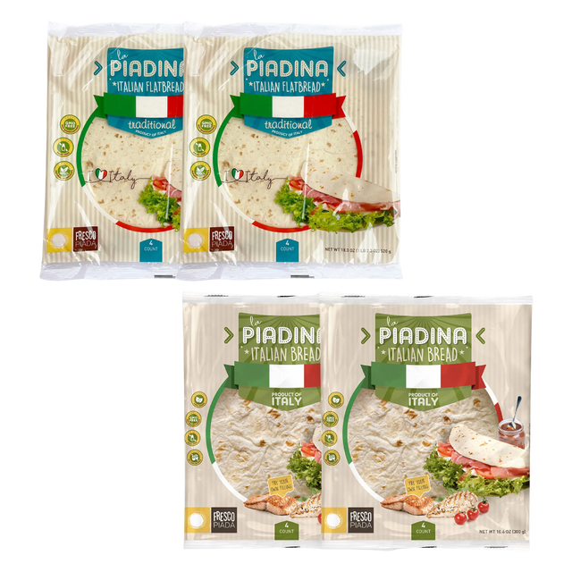 Piadina Oil & Traditional - Mixed Bundle 2+2 pack (16 count)
