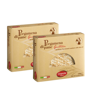 Pergamena di Pane Guttiau: Sardinian Parchment Crackers with Olive Oil 2 Packs - 3 Flavors