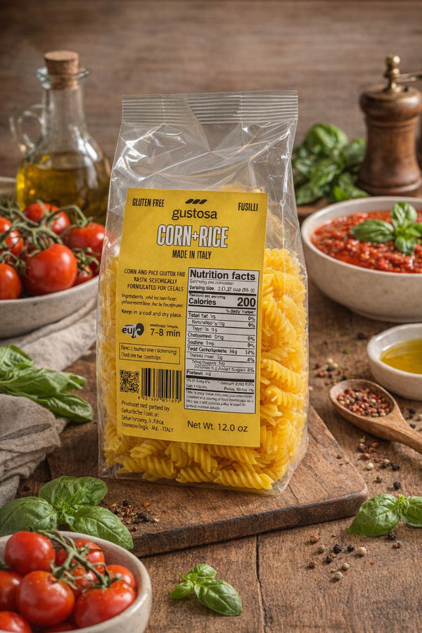 Gluten-Free Italian Fusilli Pasta Gustosa – Corn & Rice - 12 oz.