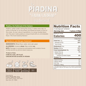 Gluten Free Flatbread Piadina | 4 Pack Bundle | Fresco Piada USA